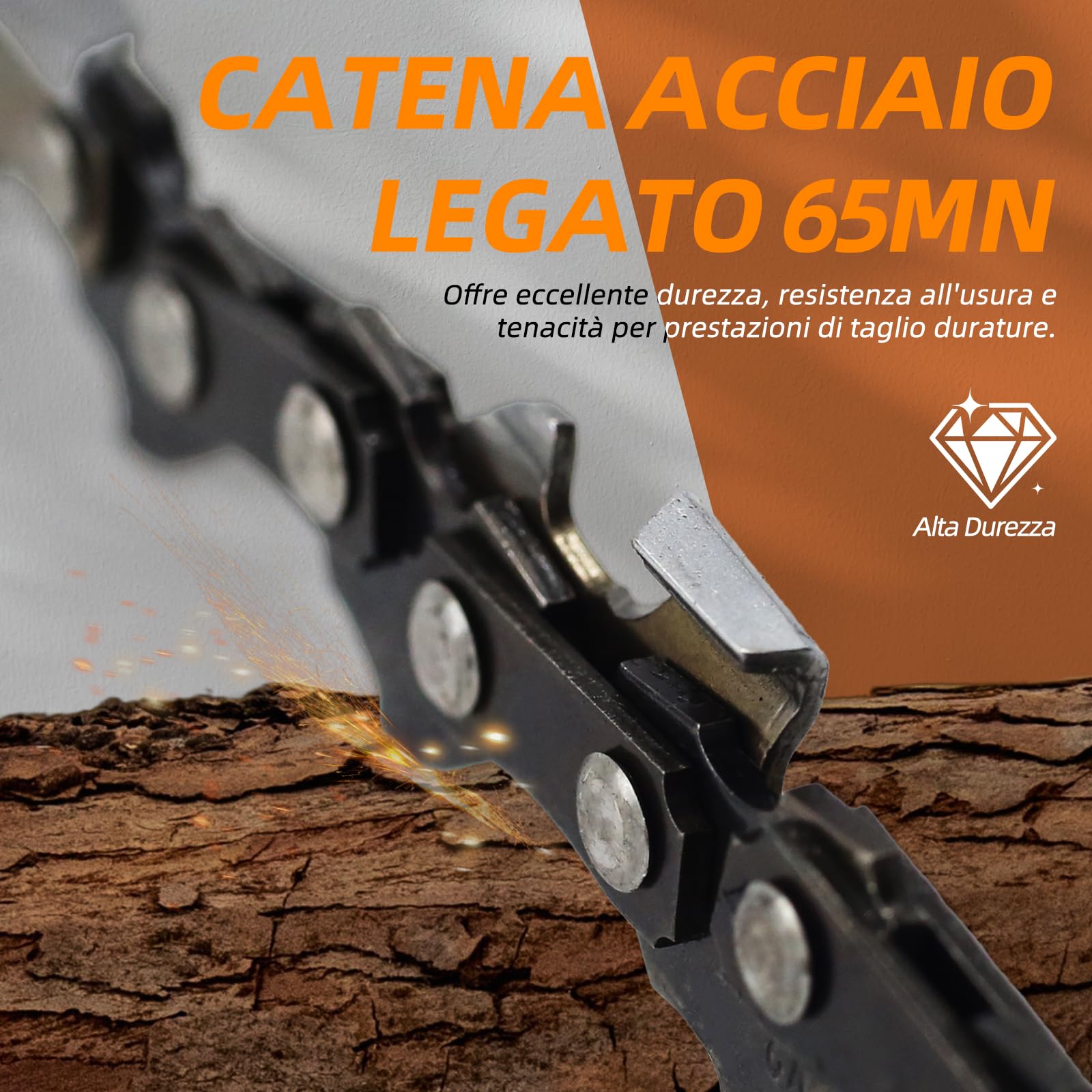 Pacco da 3 catene per motosega da 20" – passo 3/8" LP 1,3 mm 72 TG – Compatibili con Husqvarna 136, 137, 135, 142 – Ricambio di qualità per lama da 20 pollici (20" 72 maglie 3/8"LP 136/137)