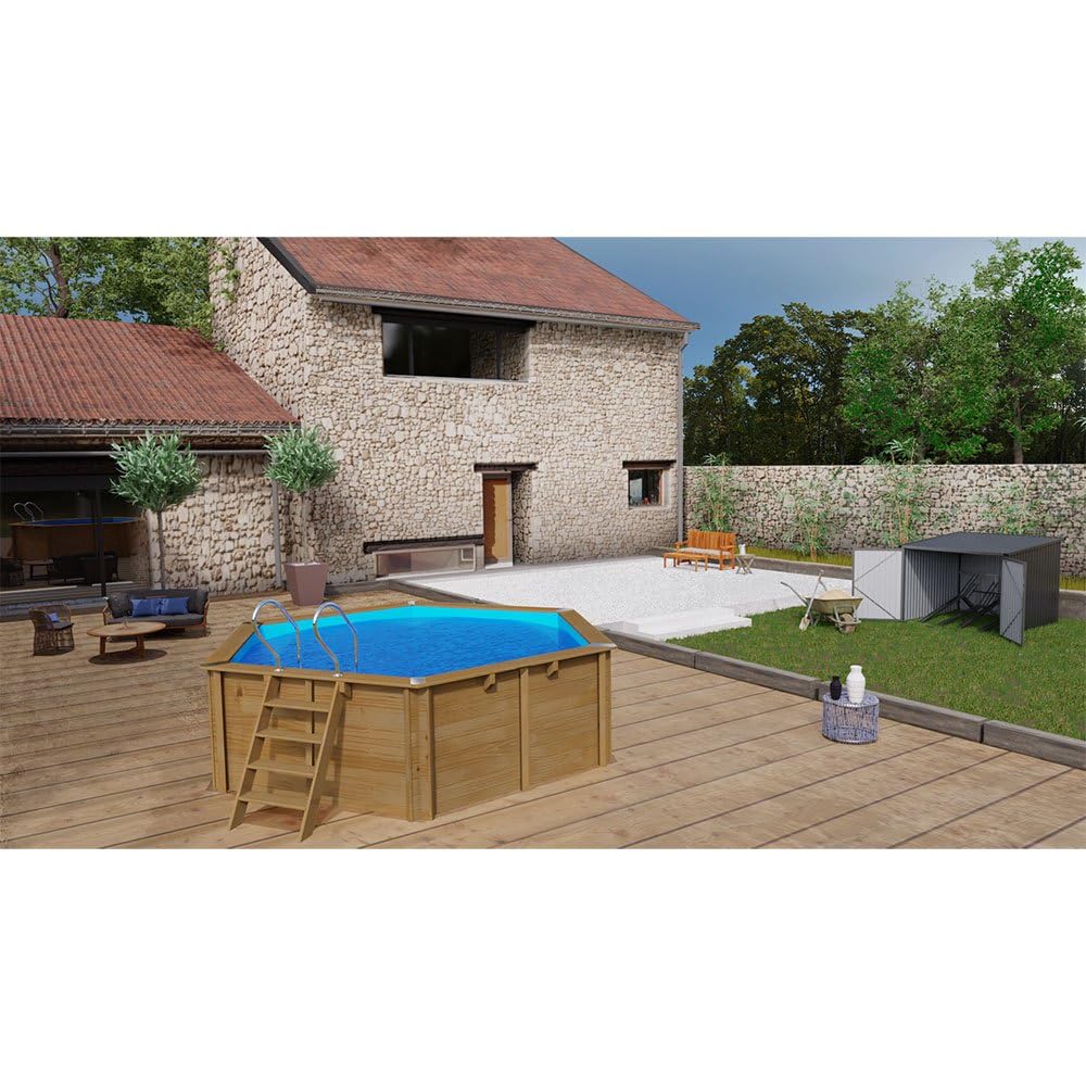 Gre Liner Piscina Madera Natural Ø400x119cm