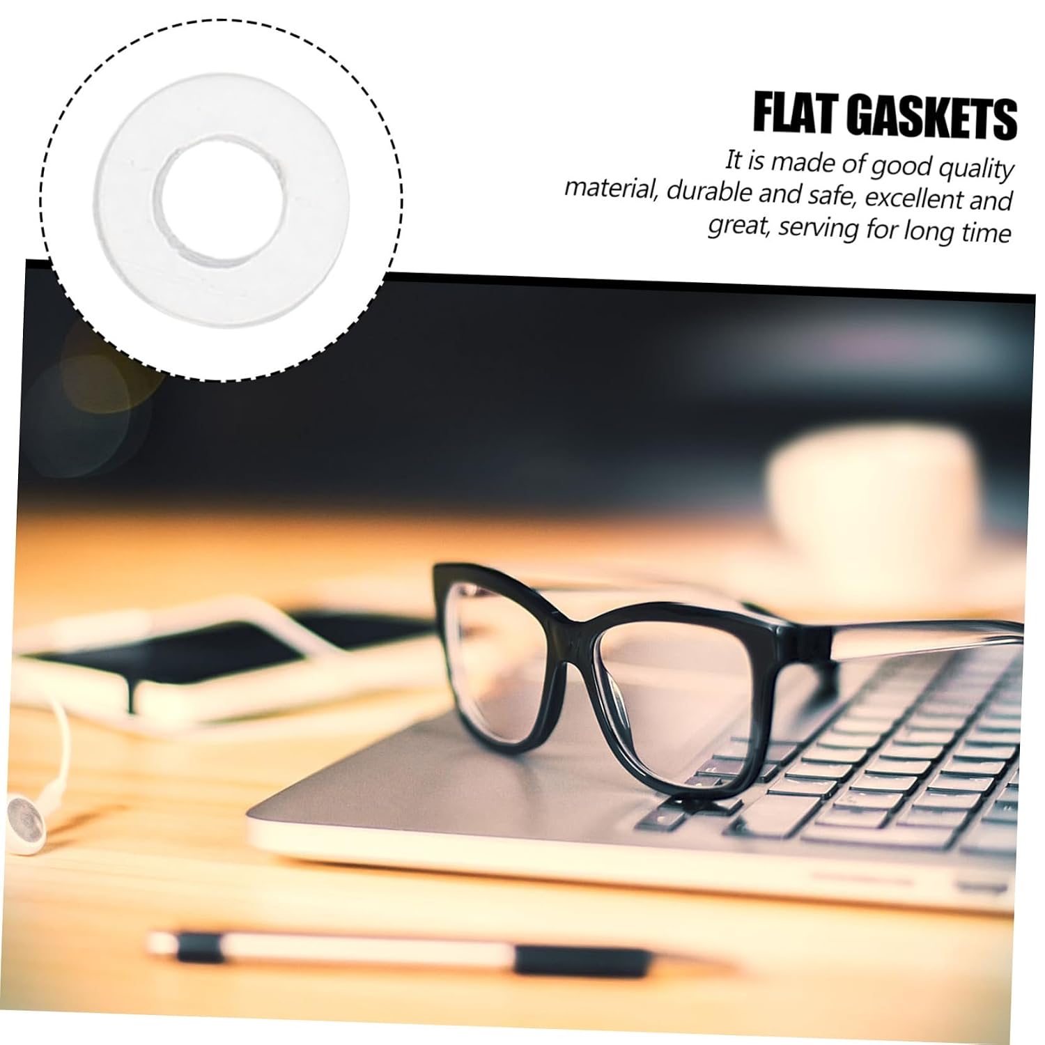 OUNONA 3bags Glasses Flat Gaskets Plastic Washers for Eyewear Repair Easy to Install Lightweight for Optical Frames and Accessories