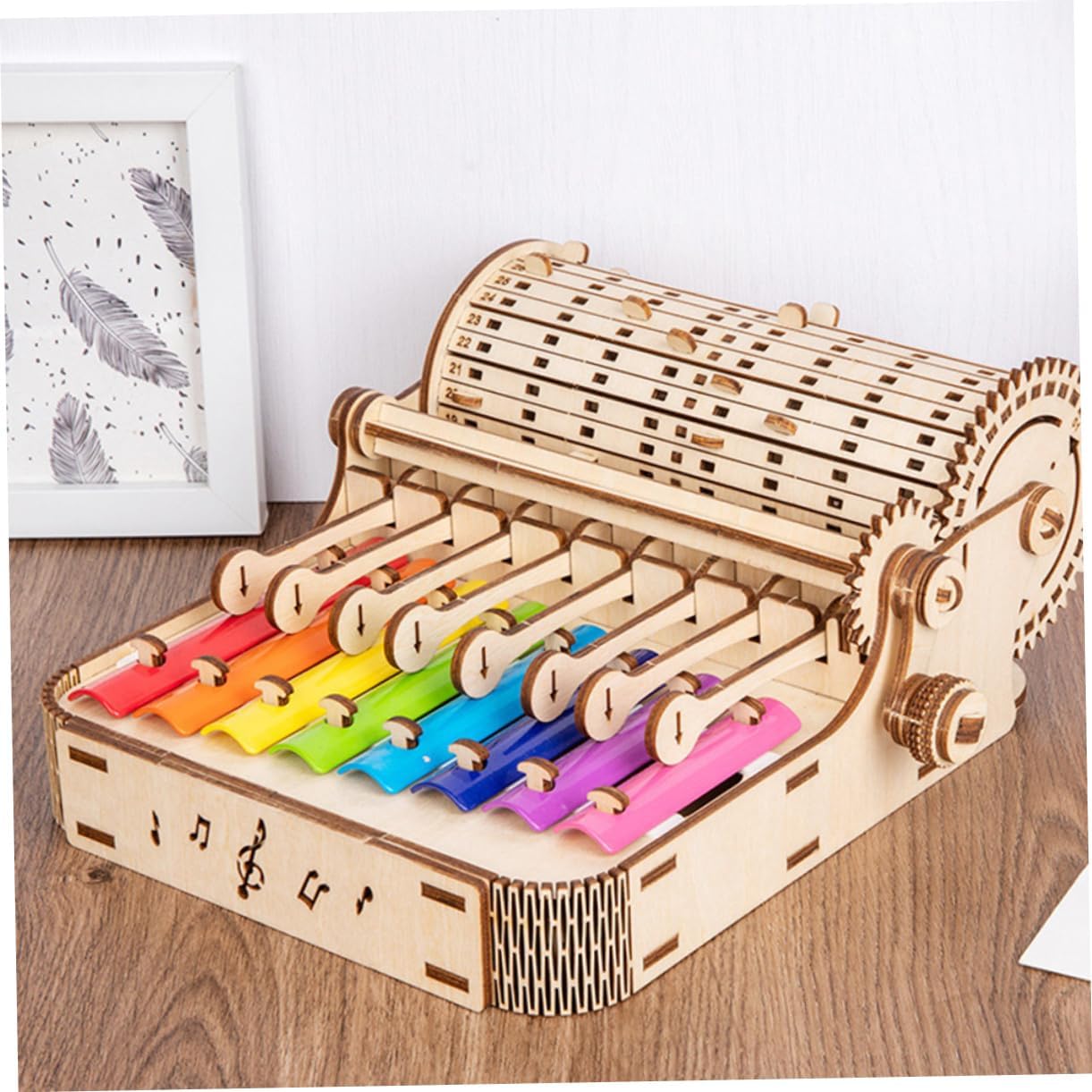 Yardwe Wooden Diy Xylophone Toy Musical Boys and Girls Boys and Girls Piano Toy Xylophone Instrument