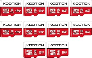 [1-Yrs Free Data Recovery] KOOTION 16GB 10-Pack Micro SD Card, UHD Video for GoPro, Action Camera, Drone, Smartphone, R/W up to 80/20MB/s MicroSDXC Memory Card UHS-I U1 Class 10