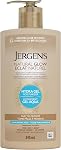 Jergens Natural Glow Hydra Gel Moisturizer Self Tanner for Face and Body Medium to Dark