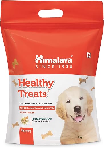 Himalaya Healthy Treats for Puppies | Chicken | 900g | With Ashwagandha &amp; Fennel Seeds | Tasty &amp; Nutritious Puppy Snack