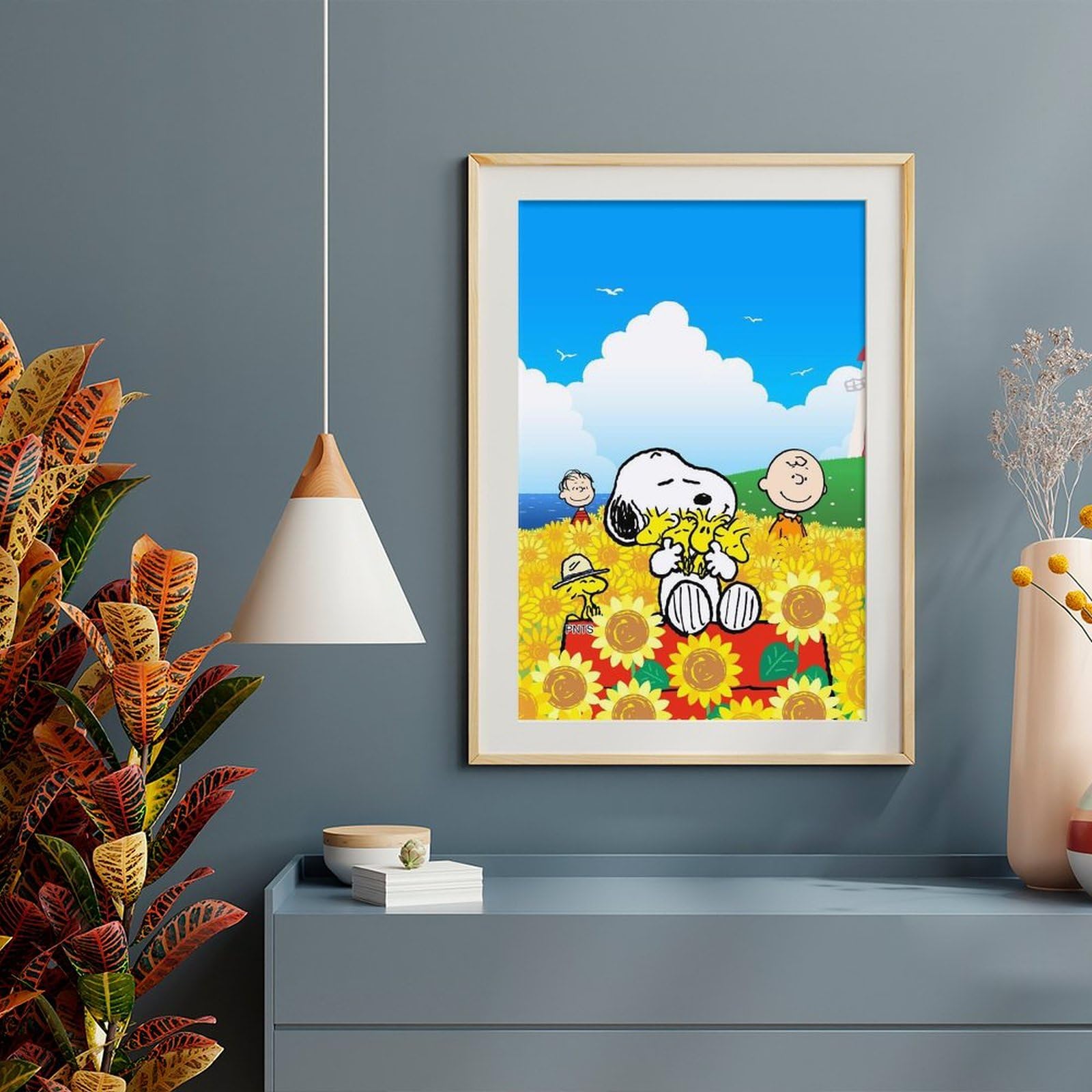 アートポスター　額装　スヌーピー Amazon.co.jp: スヌーピー ポスター 絵画 インテリア 壁紙用 壁紙