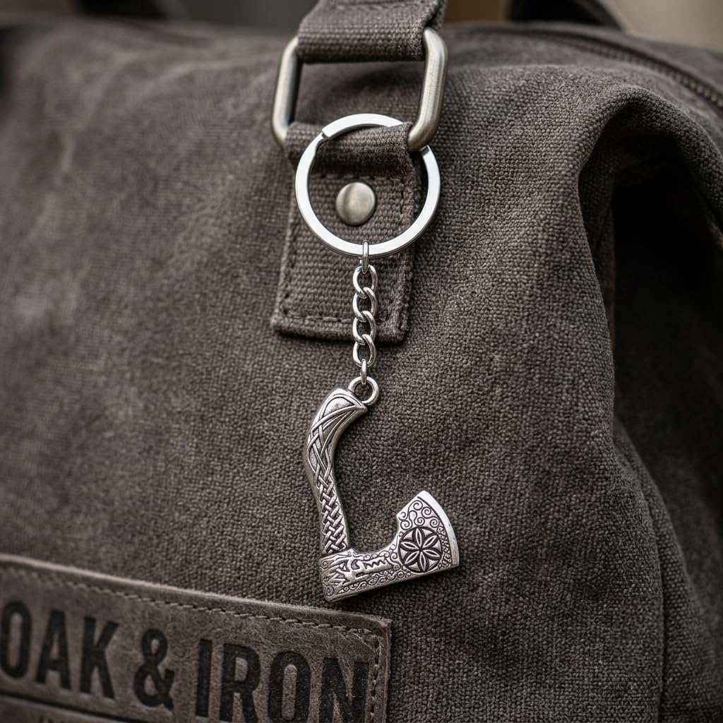 Axe Keychain – Battle Axe Keychains Bag Charms for Women with Silver Chain, Cool Key Chains Gifts for Combat Lovers, Girls, Boys, Man and Friends image 5