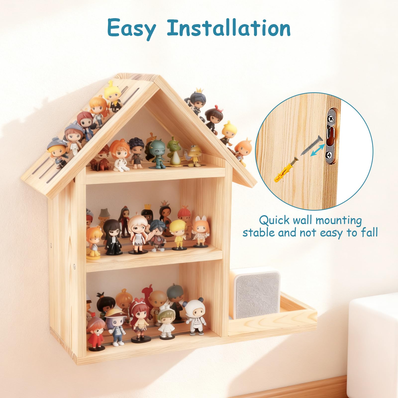 Etagere Toni-e, Étagère pour Toni-ebox, Etagere Murale Magnétique, Accessoire pour Toni-e-Box, Métal Magnétique Étagère Murale, Jusqu'à 80-85 Toni-ES, pour Boîte à Musique pour Enfant