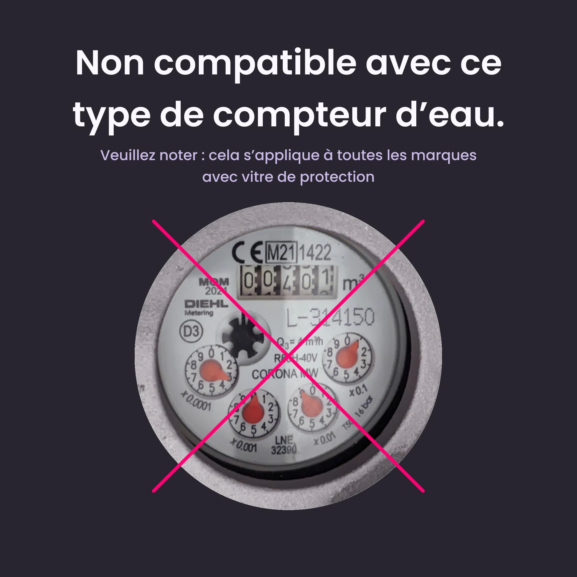 HomeWizard Compteur D’eau WiFi, Détection de Fuites, Mesure en Temps Réel et Suivi via Application, Économies D’eau et de Coûts, Compatible avec Compteurs Analogiques, Alimentation USB-C ou à Piles