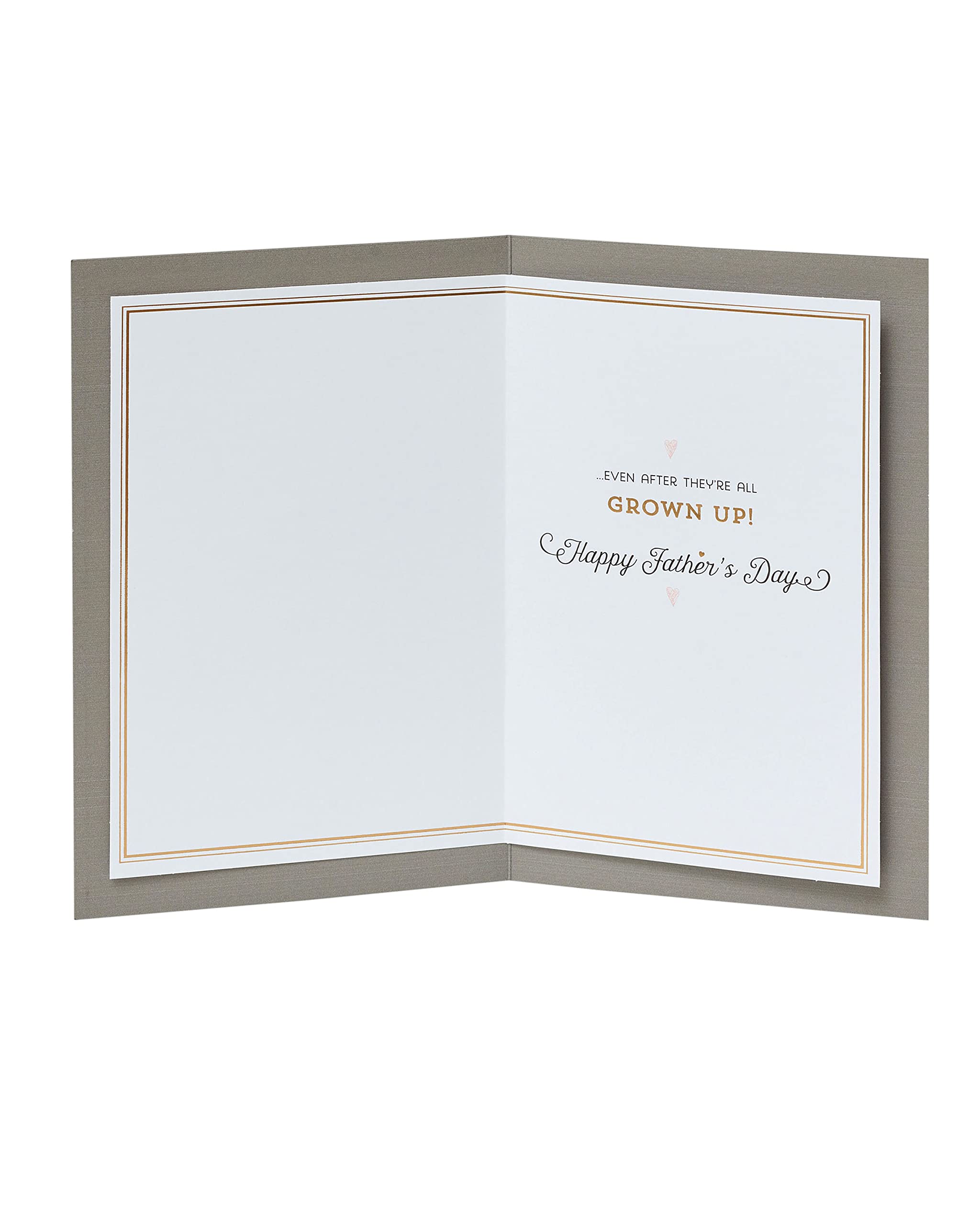 UK Greetings Vatertagskarte Für Papa Von Tochter – Nostalgisches Design Mit Goldfolie & Herz-Edelstein