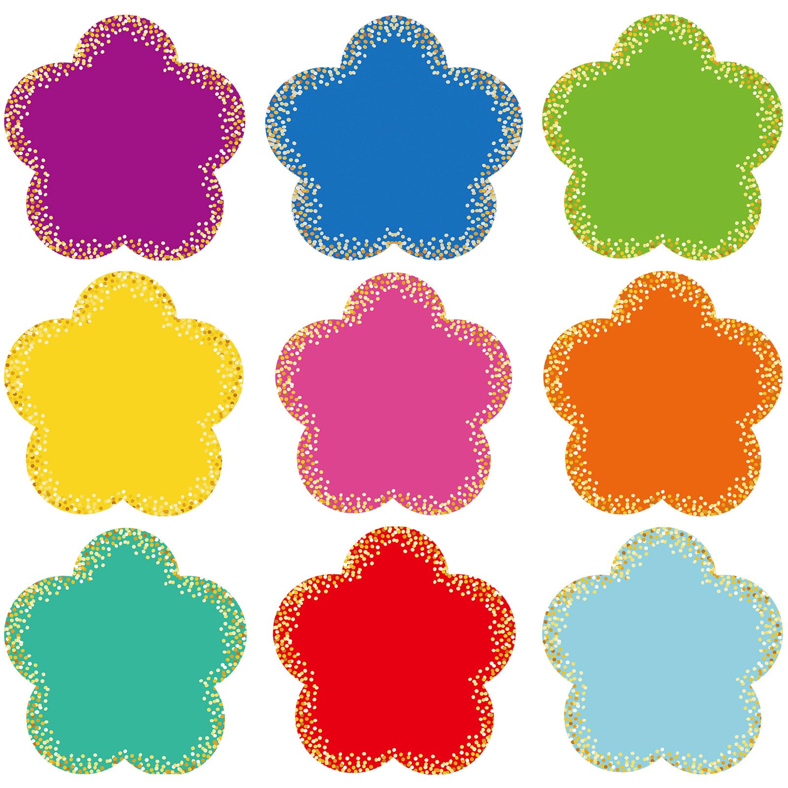 Seajan 108 Pcs Confetti Flowers Cutouts for Classroom Back to School 3.5 Inch Small Bulletin Board Paper Flower Cutouts Decor Assorted Colors Accent