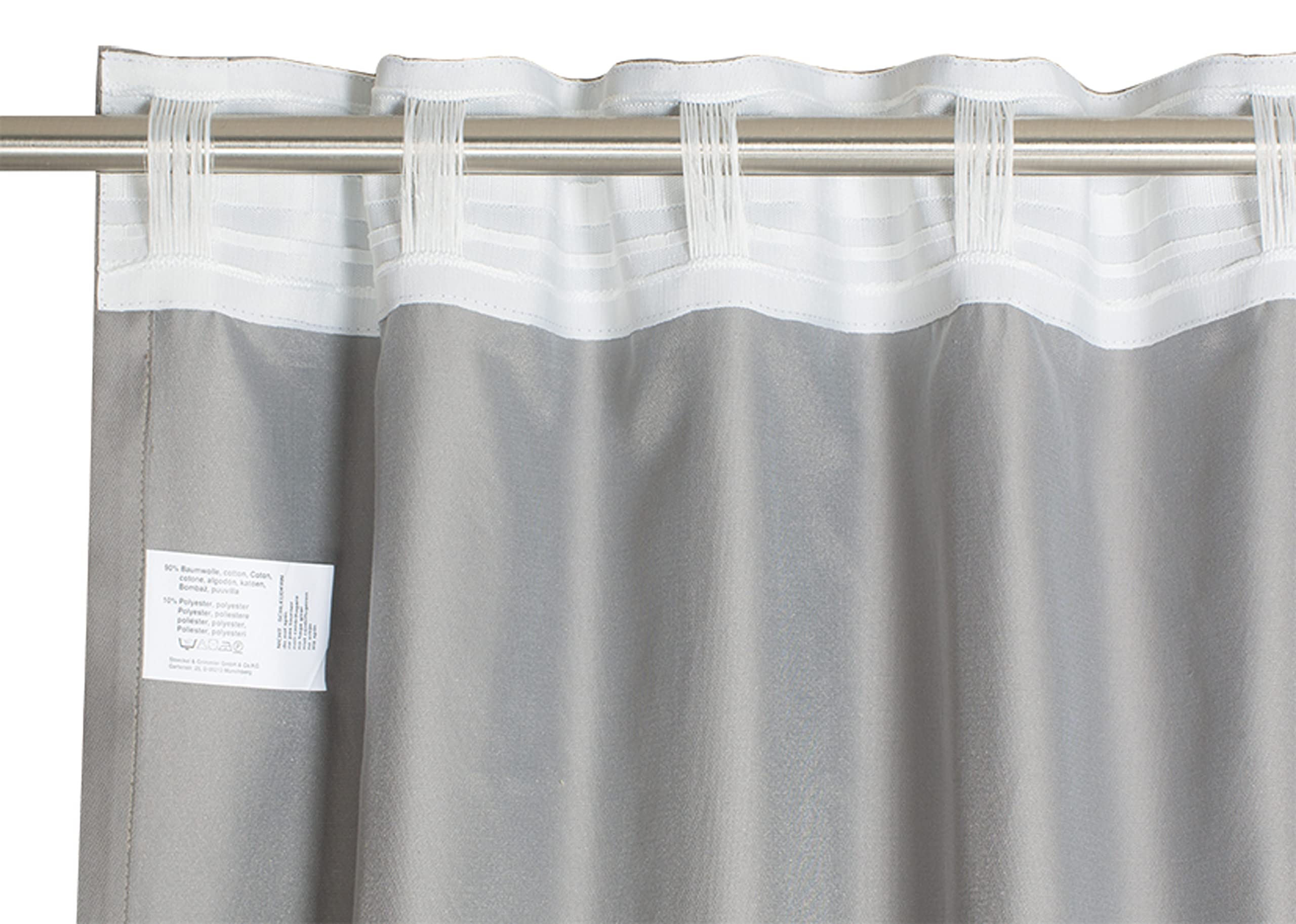 Schöner Wohnen Kollektion Cortina suave 130 x 250 – Cortina opaca gris mezcla de algodón – Cortinas Salón – Cortina decorativa – Curtains