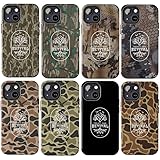 Treaty Oak Revival Camouflage Phone Case – Old School Waterfowl Camo Aesthetic Cover for Phone 17 16 15 14 13 12 11 – Vintage Hunting Style Protective Case