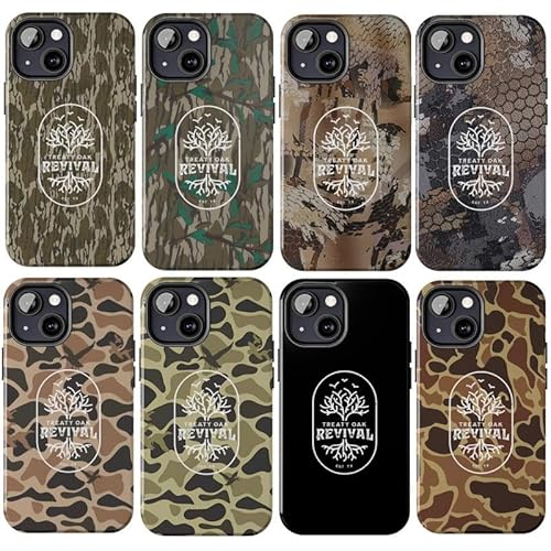 Treaty Oak Revival Camouflage Phone Case, Ol School Waterfowl Camo Aesthetic For Phone 16 15 14 13 12 11 X 8 Plus, Durable Accessories, Hunting Gifts