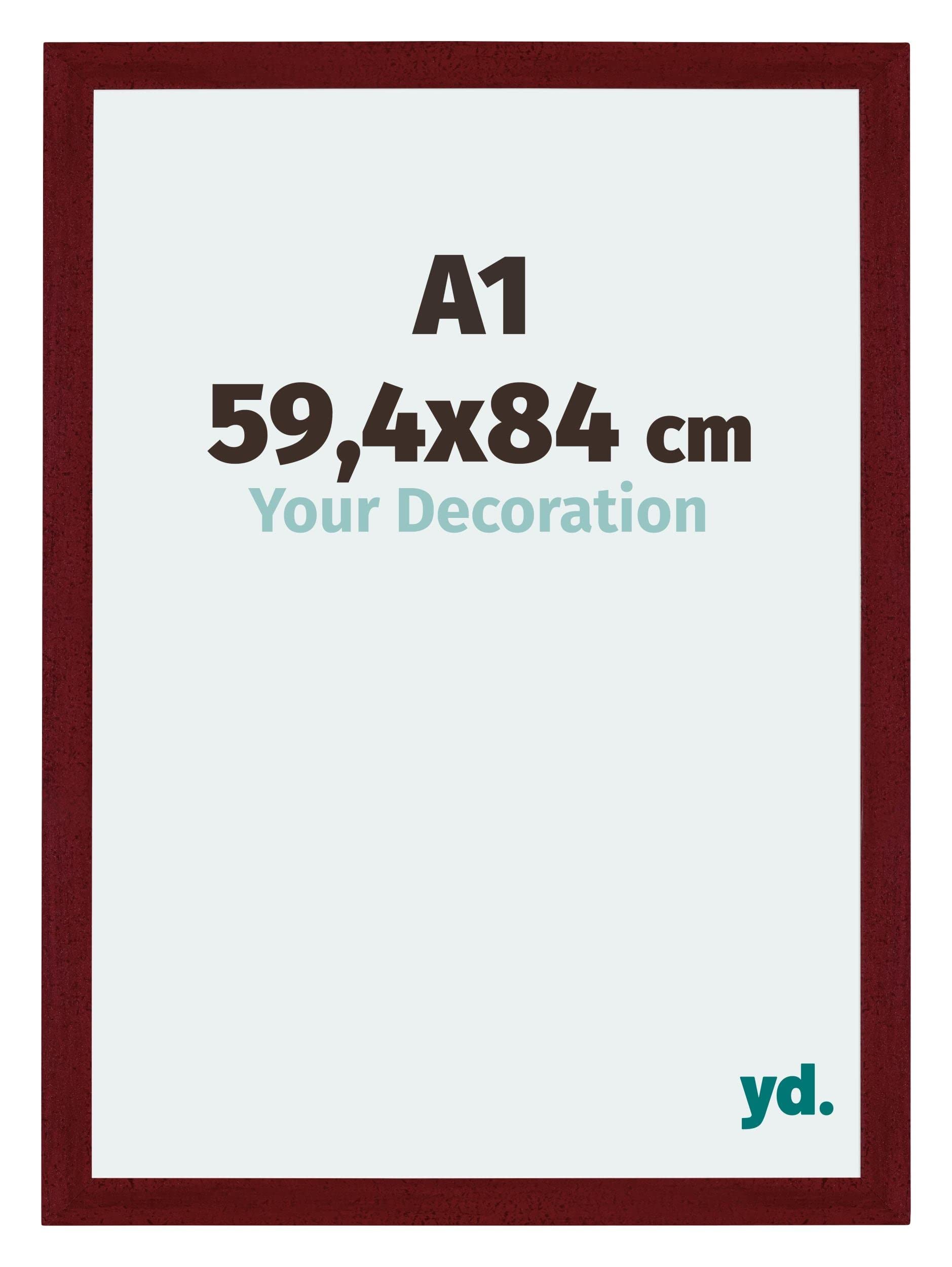 Your Decoration - Puzzle frame A1 59,4x84 - Wine Red Swept - Puzzle frame 1500-2000 Pieces - MDF Photoframe - Mura