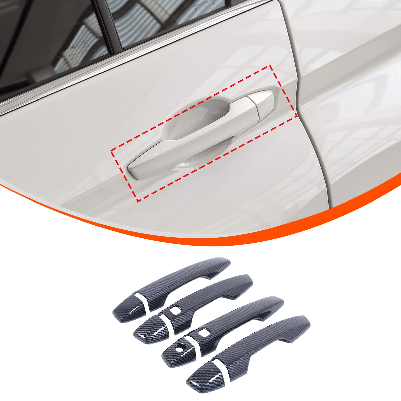 TOYCIDFG Car Door Handle Pull Cover Trim for Mitsubishi Eclipse Cross 2018 2019 2020 2021 2022 2023, Car Decoration Accessories