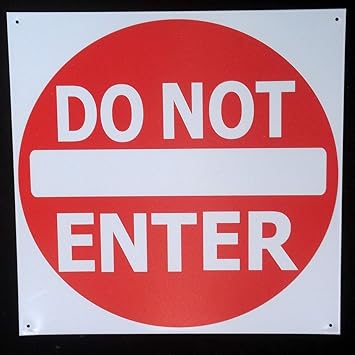 Do Not Enter Sign Tin Metal 12 X 12 Street Road Sign Traffic Signal Amazon Ca Home