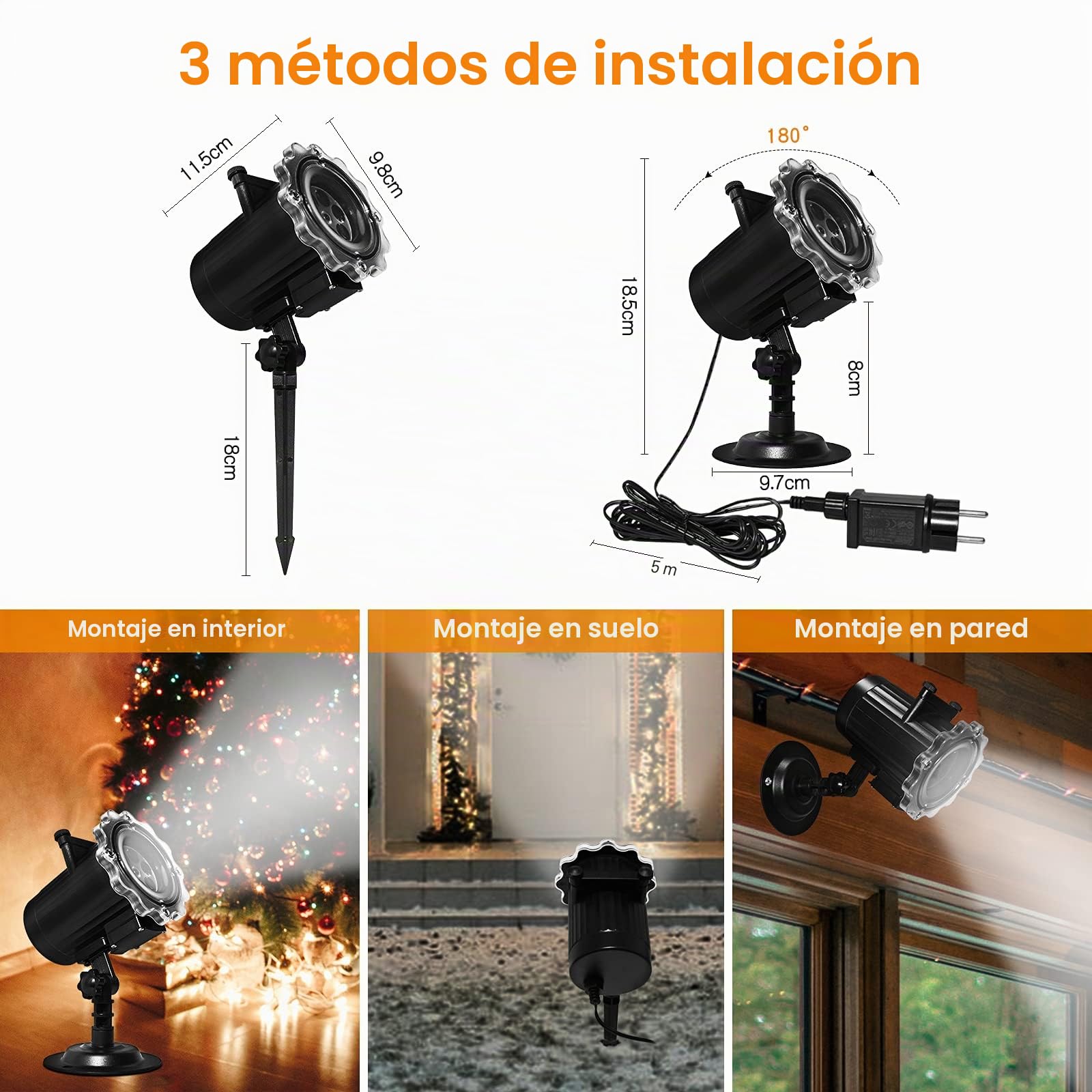 Decoración Navidad,Segotendy 64 Patrones Proyector Navidad Exterior,Proyector Luce Halloween Navidad,Impermeable con Control Remoto y Temporizador para Fiesta Cumpleaños Cotillon Nochevieja,Regalo