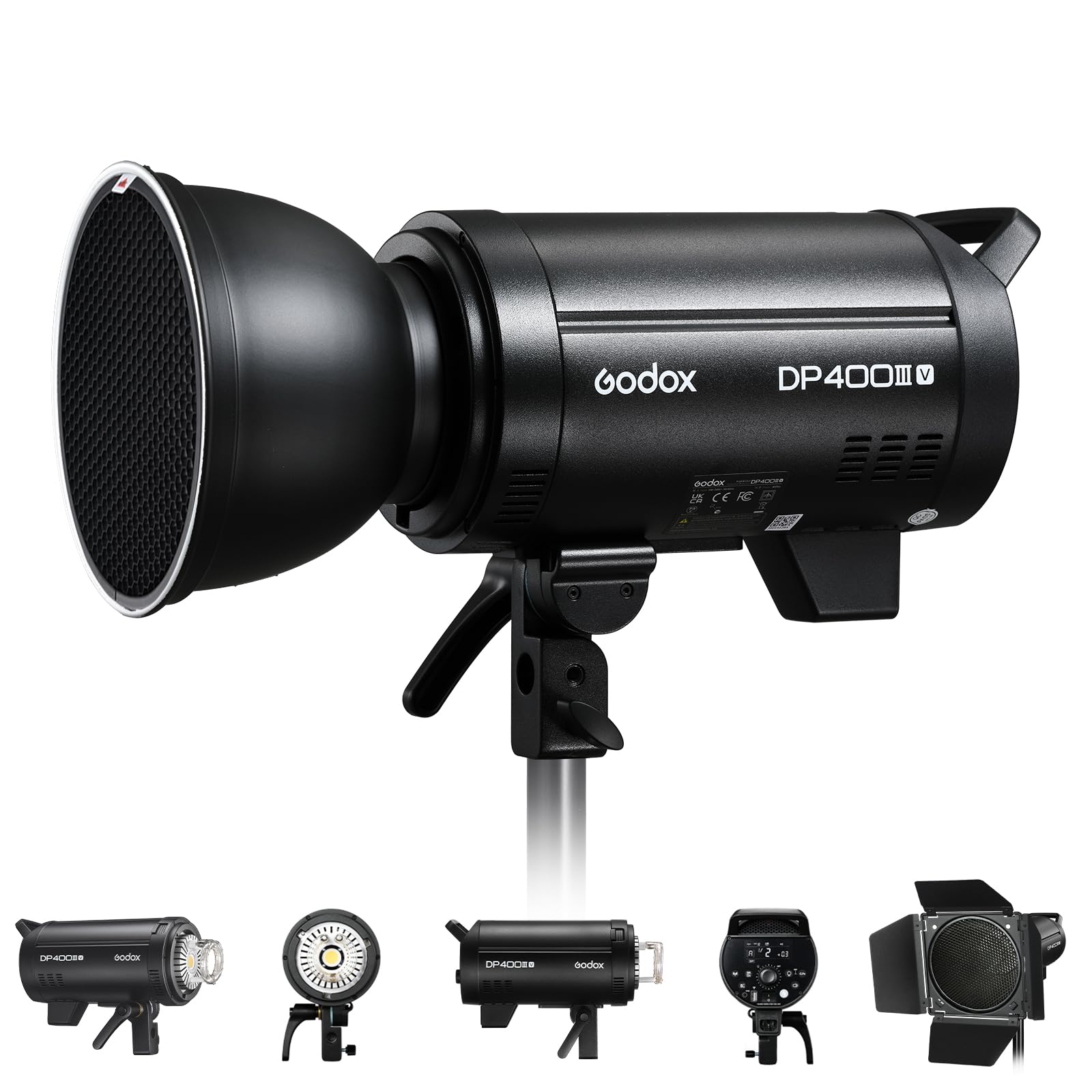 Godox DP400IIIV Studioblitz Strobe Light Kit,400Ws 5800±200K Farbtemperatur Bowens Mount 2.4G Wireless System Studio Flash für Hochzeit,Porträt,Mode