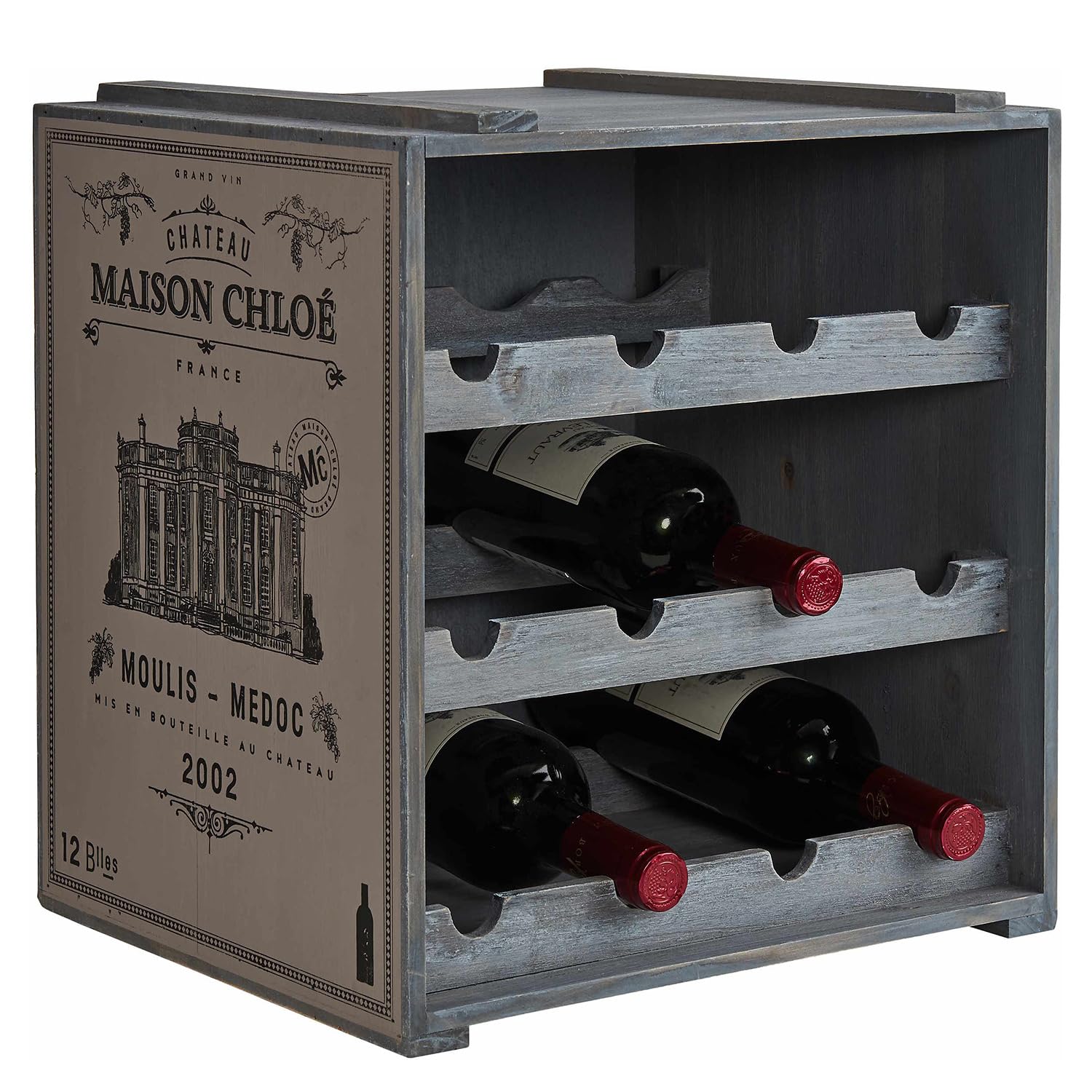 BUTLERS Weinregal 36x32 cm Tannenholz - VINOTHEK