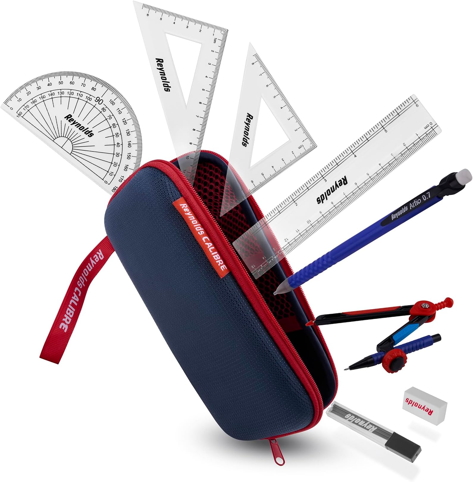 Reynolds Zinc Geometry Box | Instrument Box | Pencil Box | Rust Resistant Instruments, Multicolor