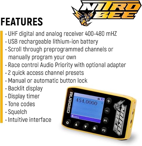 Miniatura 6 de Rugged Radios NASCAR - Paquete de auriculares para fanáticos de carreras, radios, electrónica