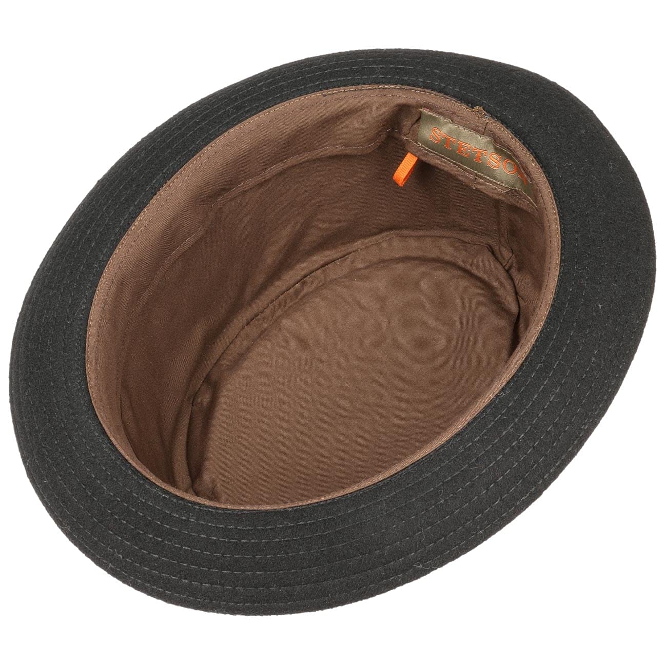 Stetson Wool Pork Pie Unisex Cappello in Feltro di Lana Made in Italy Uomo Lana Vergine Fodera in Cotone Autunno/Inverno