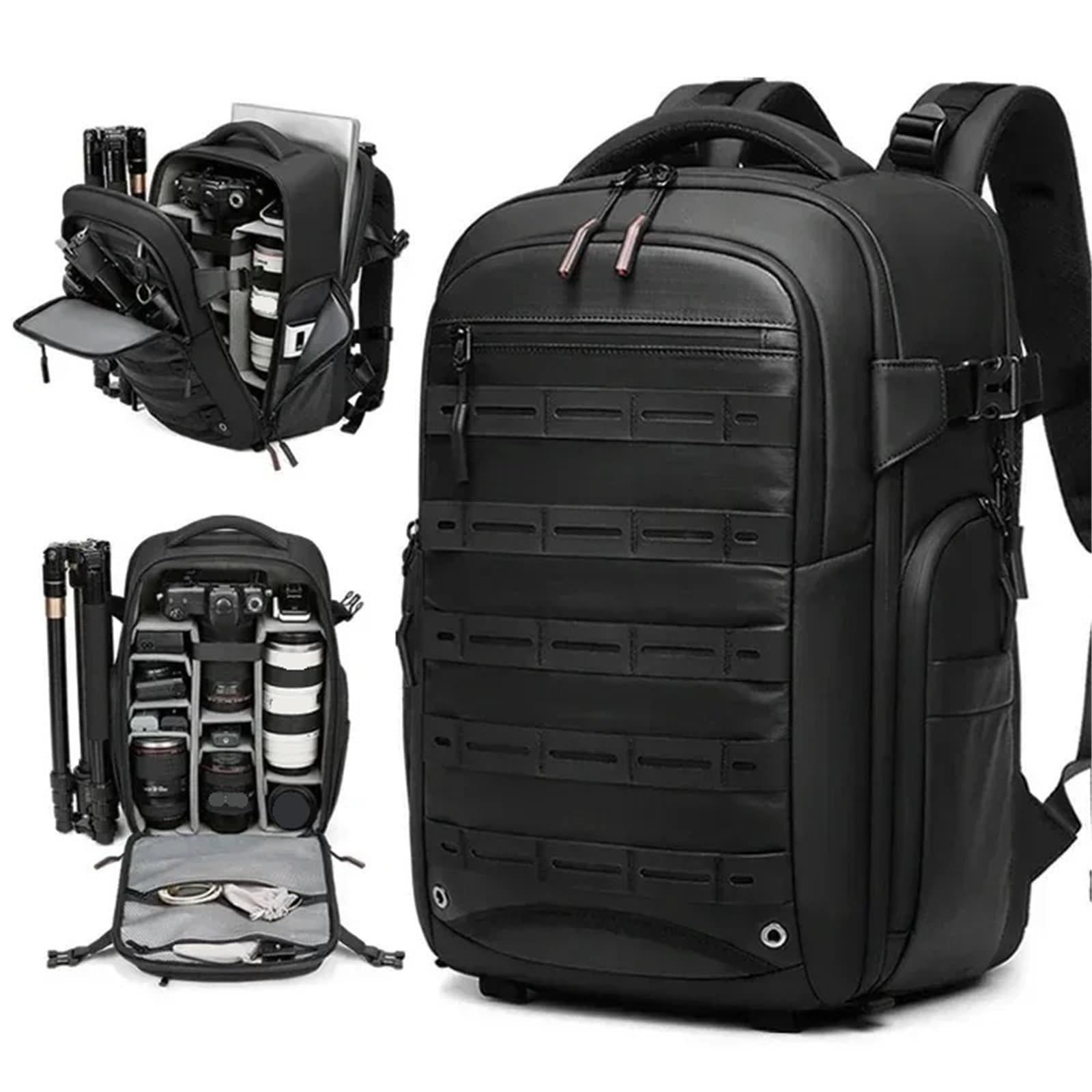 Zaino Fotografico Borsa for fotocamera reflex Zaino integrato for computer con separazione digitale a secco e umido di grande capacità a prova spruzzi d'acqua