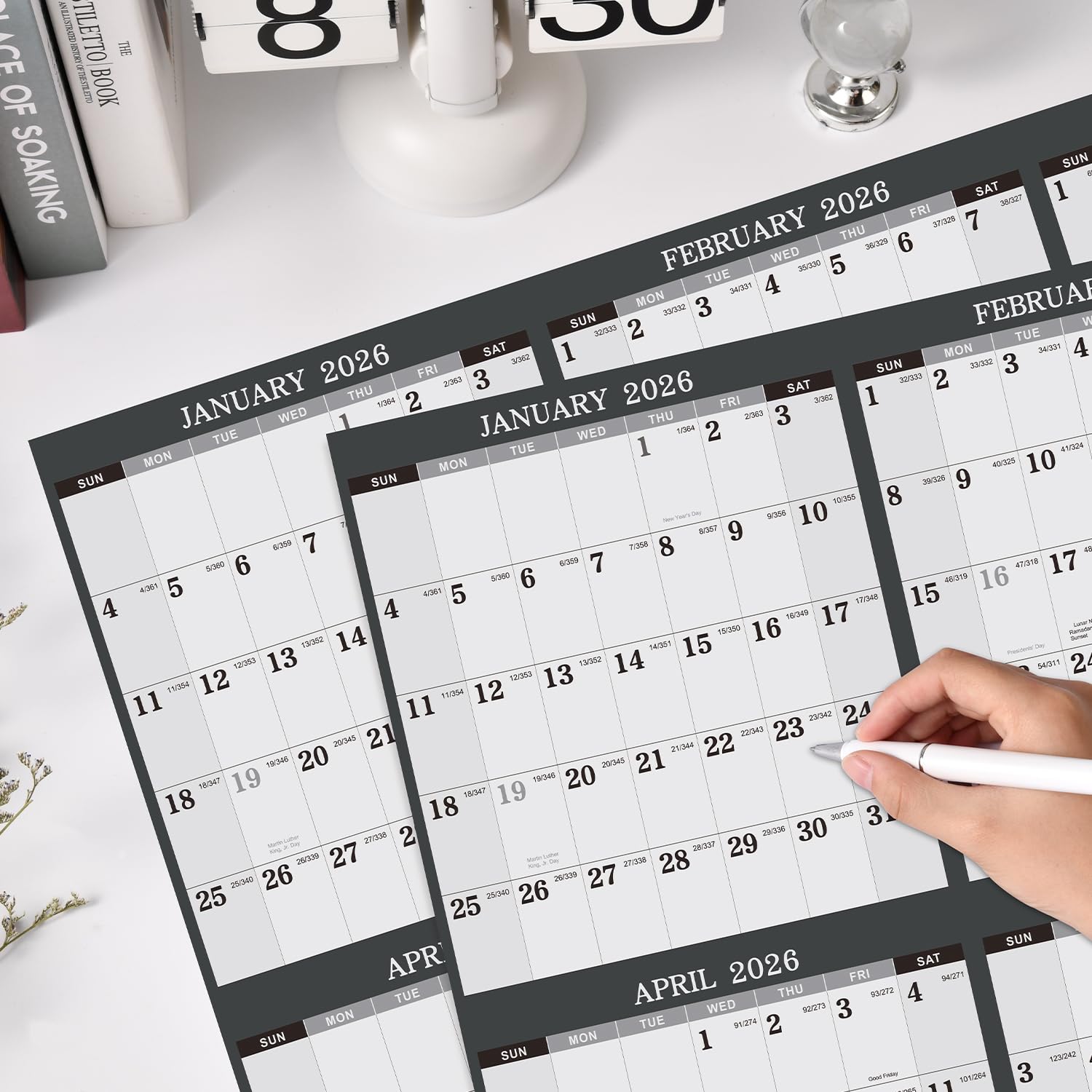 Snapklik.com : 2026 Yearly Wall Calendar - Jan. 2026 - Dec. 2026, 34.3 ...