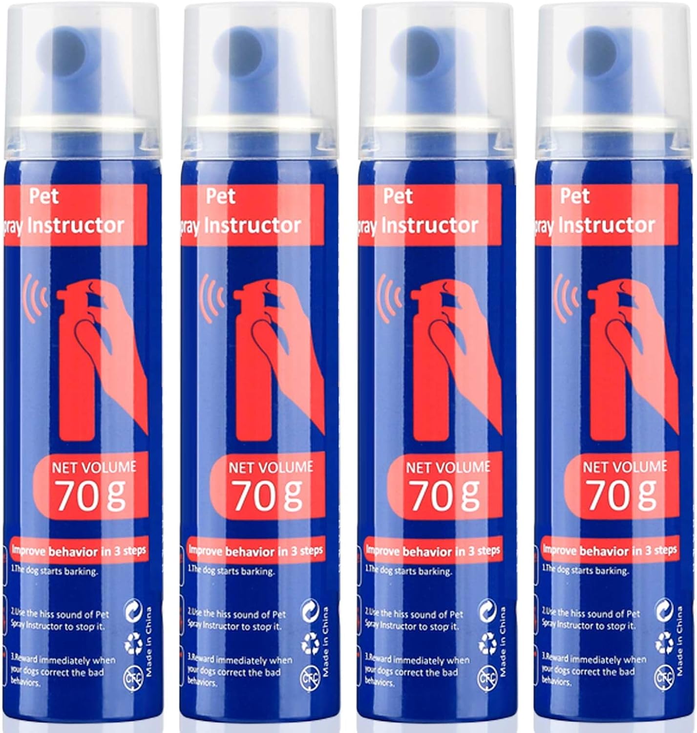Dog Corrector Spray 70ml 4 Pack Pet Trainer Spray, Corrector Spray for Dog to Stops Barking, Jumping Up, Food Stealing, Dog Fights, Avoidance, Unwanted Dog Behaviour
