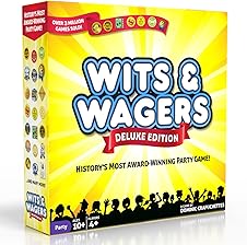 Wits & Wagers Deluxe Board Game by North Star Games - Award Winning Trivia Game - 4+ Players - Ultimate Party Game for Family, Teens and Adults.