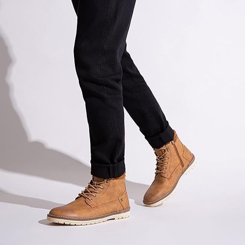 Miniatura 7 de Vostey Botas de senderismo impermeables para hombre, botas chukka casuales para hombres