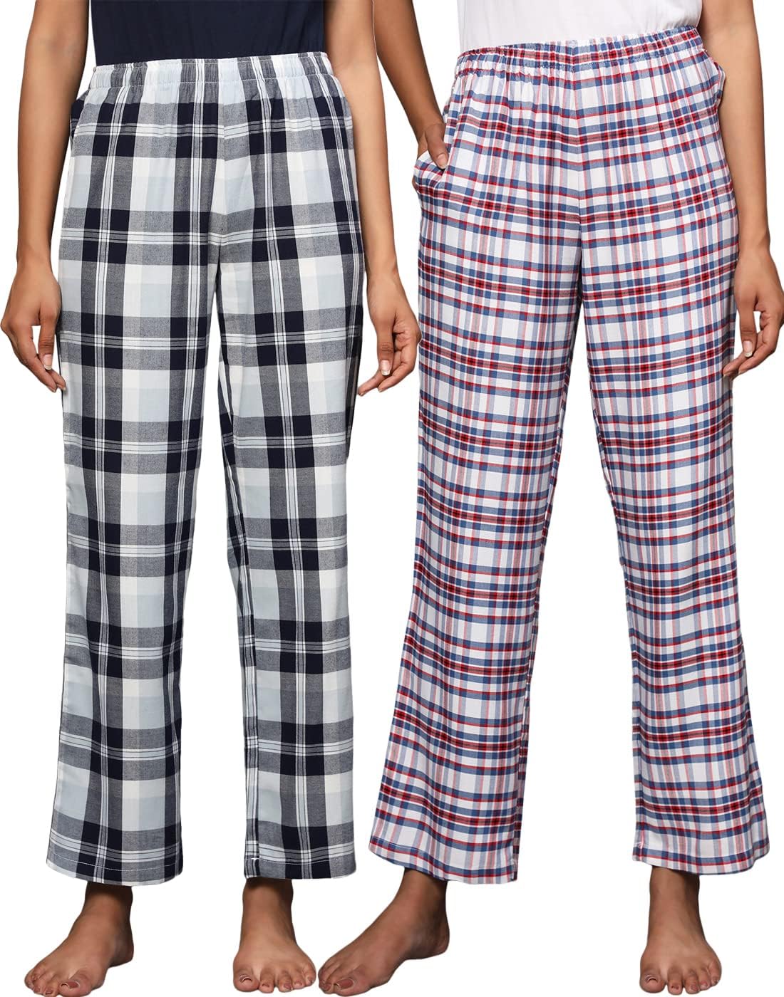 B STORIESWomen's Cotton 2 Pack Lounge Pants (Assorted Pyjamas) (Prints May Vary)