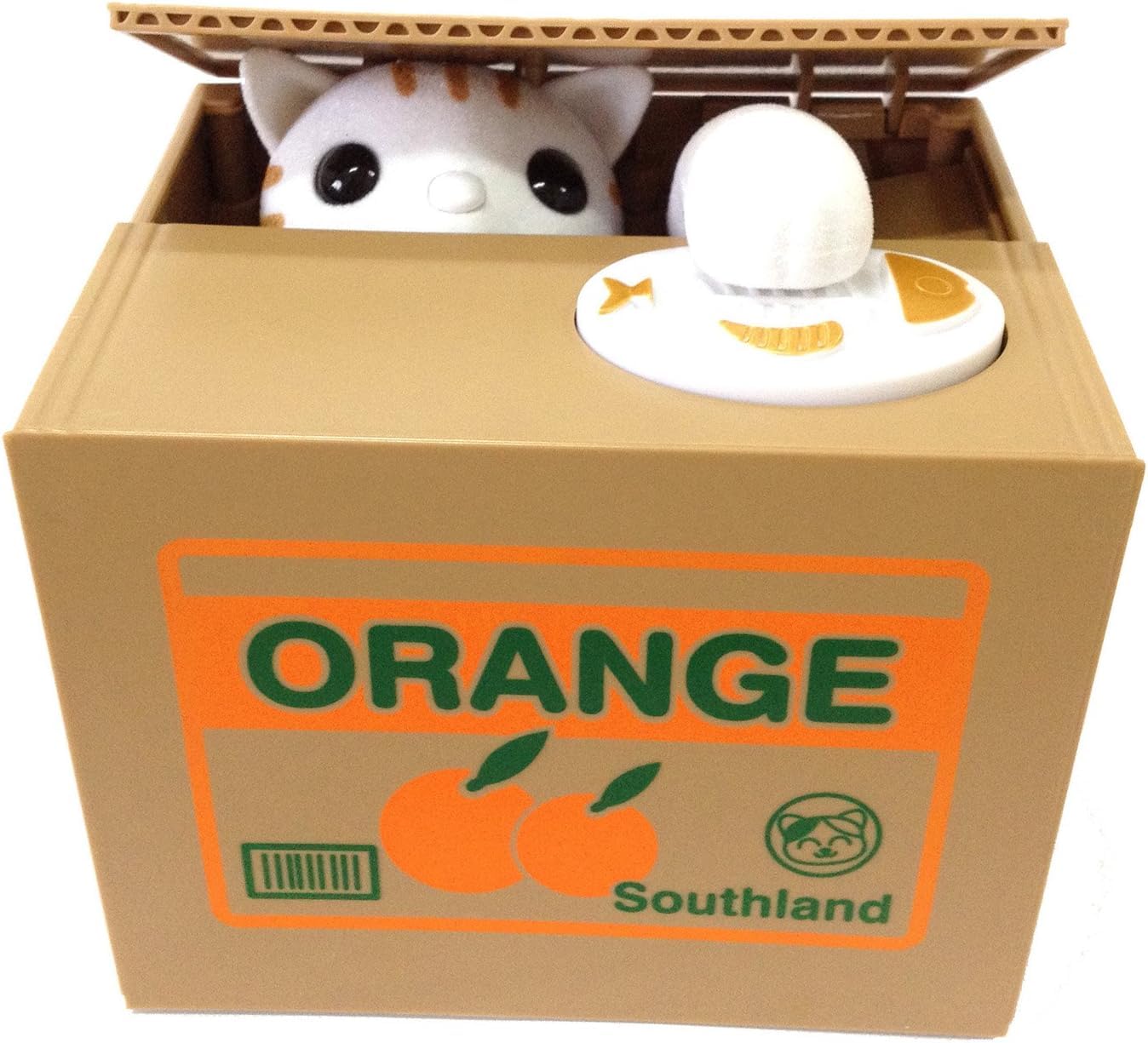 Until You Cute Orange Cat 【Until You】Cute Stealing Coins Cents Penny Cat Money Box Saving Money Collecting Money Piggy Bank For Kids Kids (Cute Orange Cat)