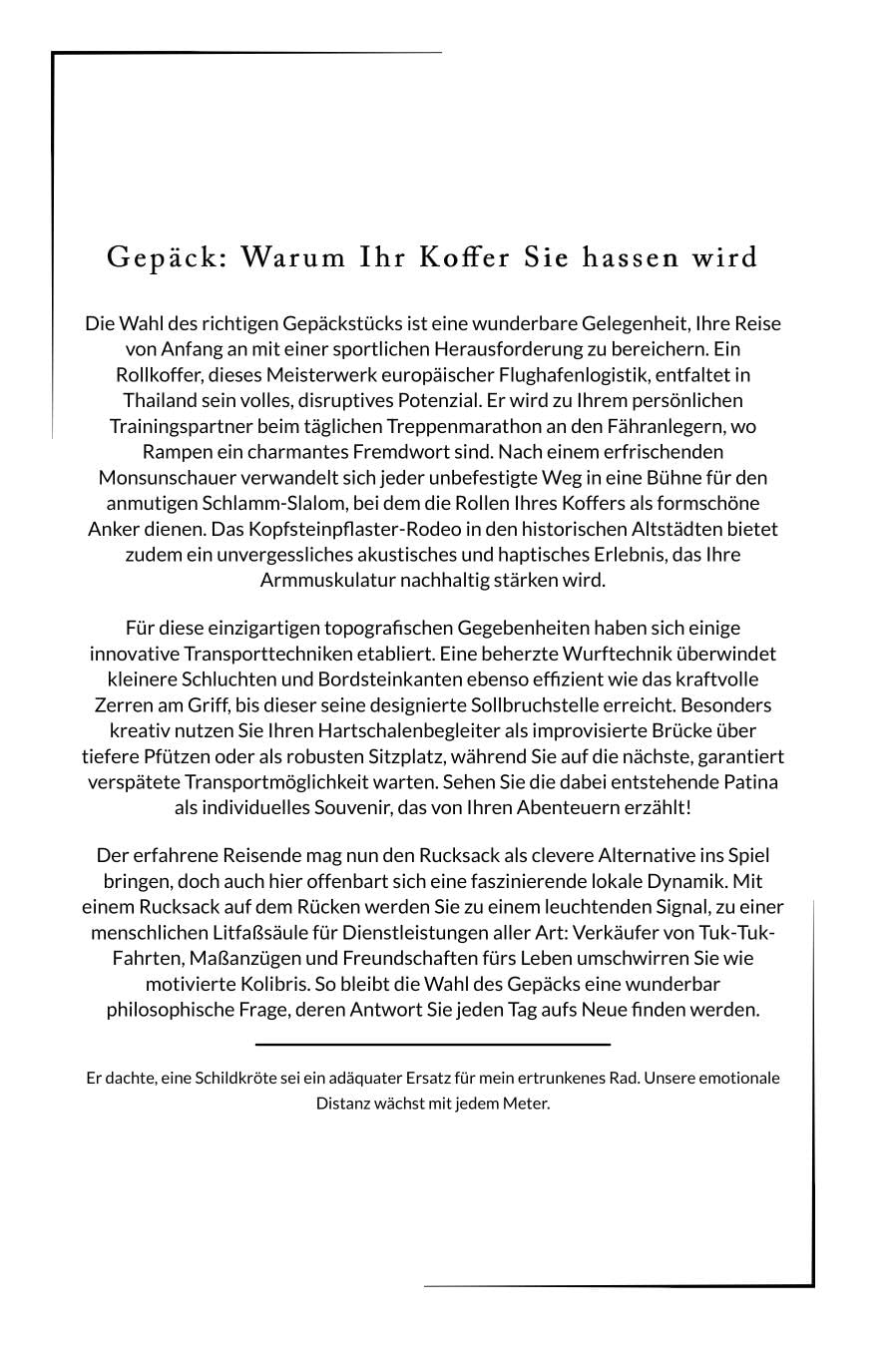 Thailand: Chaos, Curry und Charme in perfektem Gleichgewicht. Der erfundene Reiseführer (German Edition)