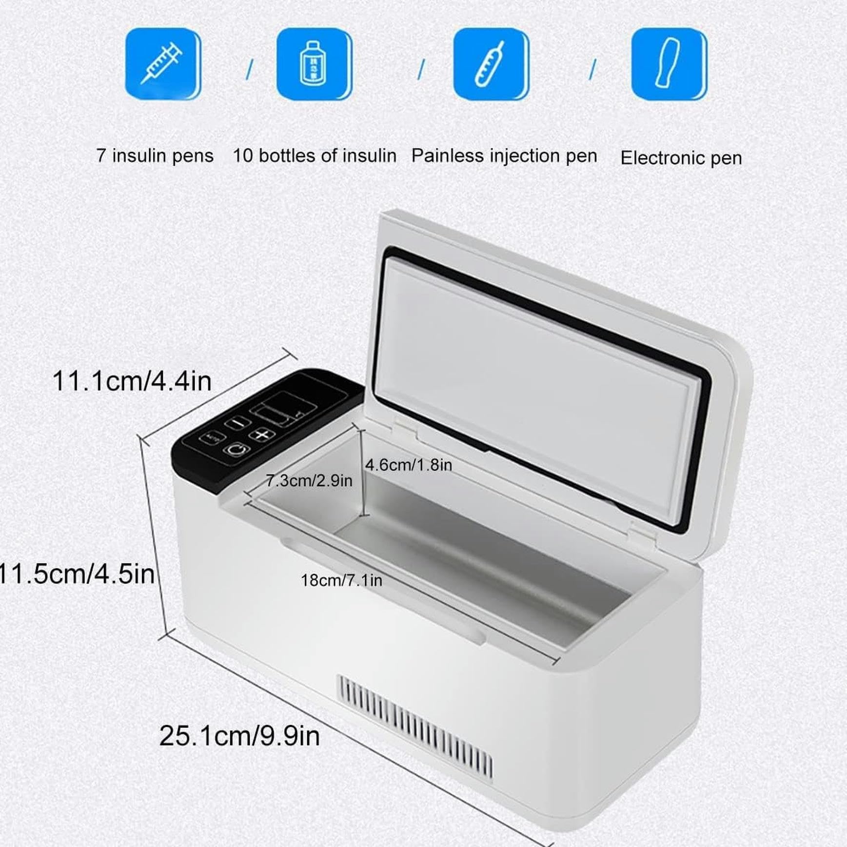 Refrigerador de insulina, Enfriador de insulina, Refrigerador, Refrigerador de insulina, Bolsa portátil de transporte de insulina, Enfriador de diabetes