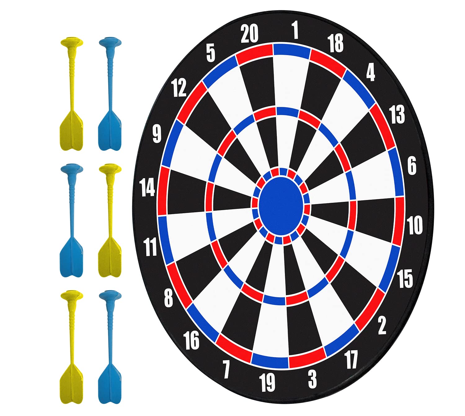 itoys Magnetic Dart Board with Darts for Adult 41cm Indoor and Outdoor Game for Kids with 6 Darts
