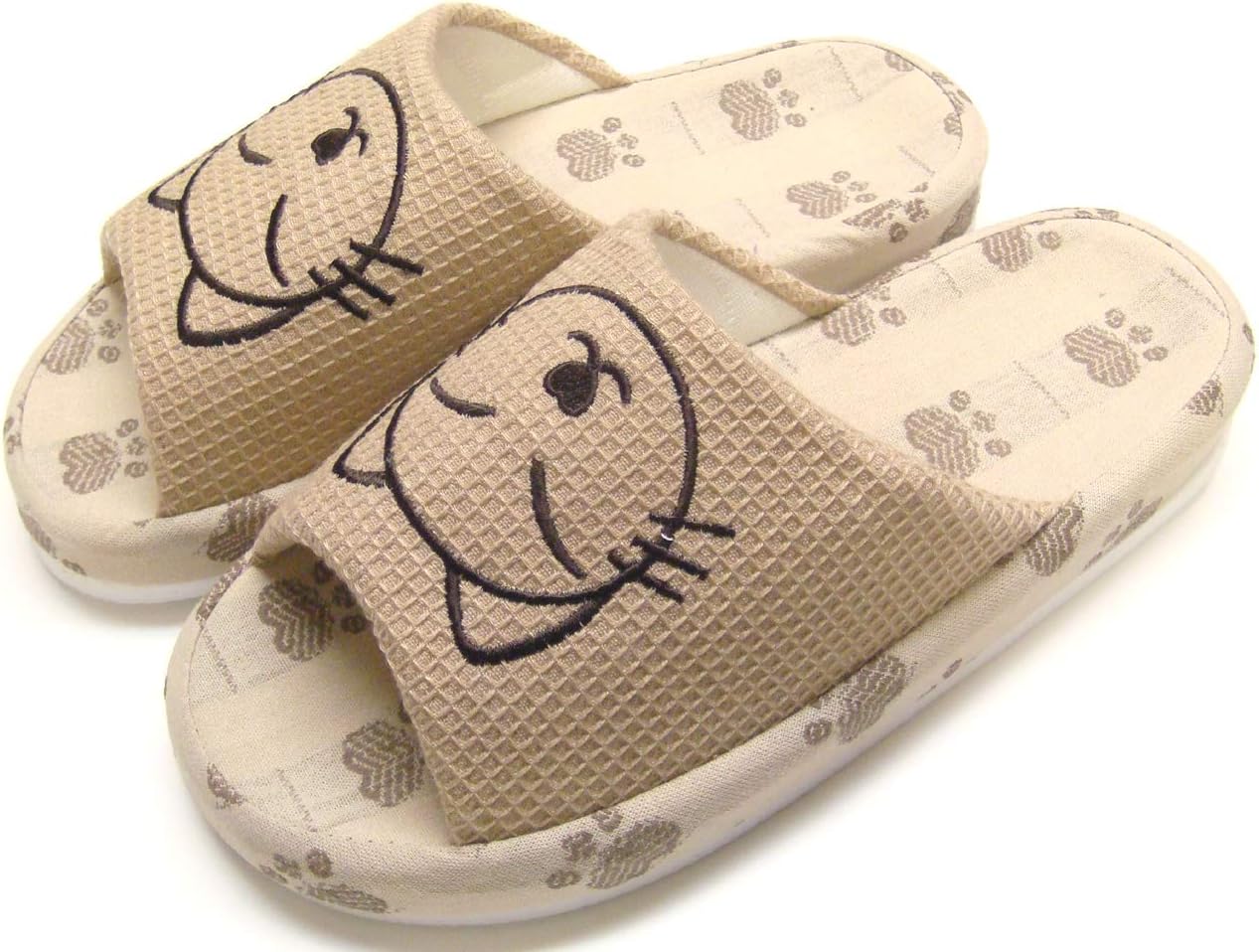 KNP260016S/Arch Support Wide Width Bamboo Cat House Slippers