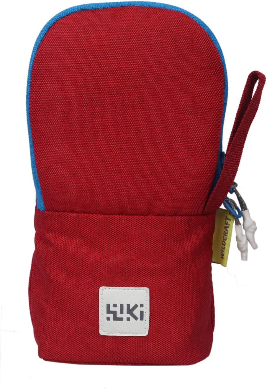 Wildcraft Wiki New Vertical Design Single Zipper Coloured High-Density Diamond Polyester Pencil/Travel Pouch (Blood RED)
