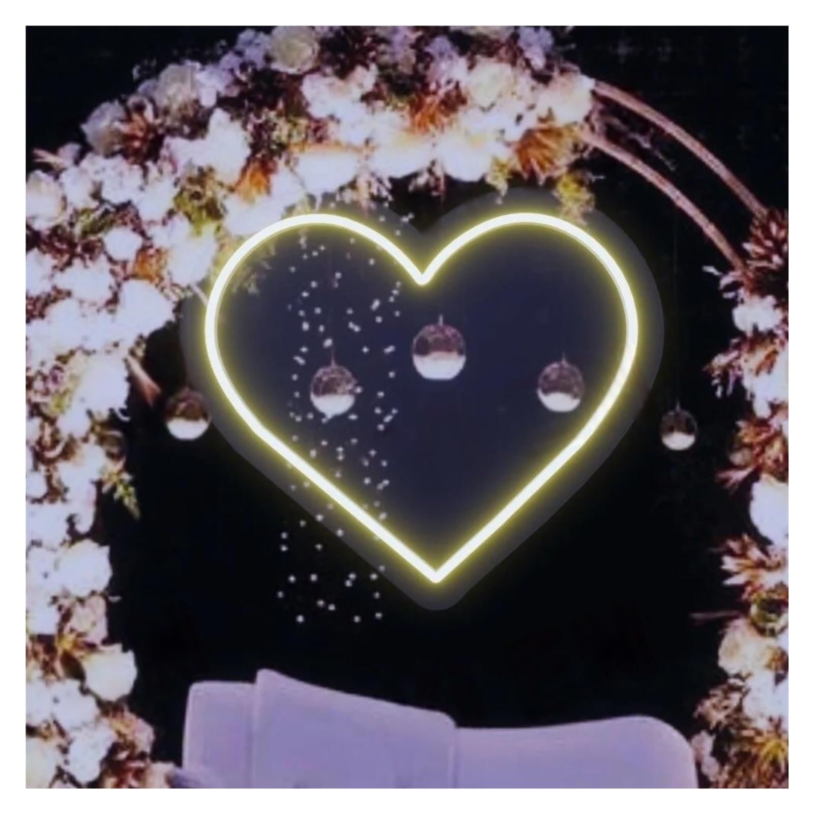 LEMST Signs Lamp Heart Neon Signs USB Powered Adjustable Brightness Love Lights, Suitable for Wall Hanging Decor(B,40cm)