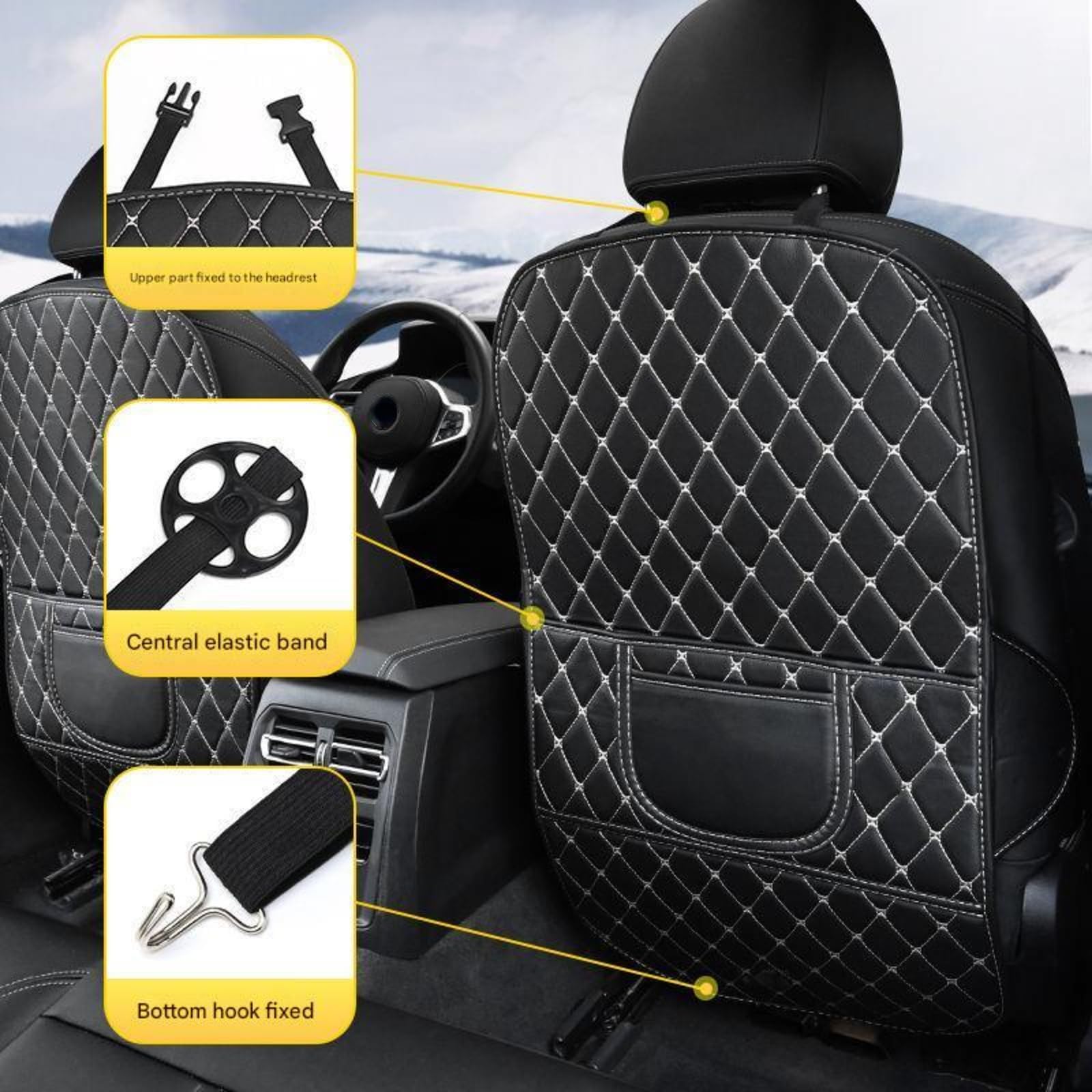 Auto Rückenlehnenschutz, Für Nissan X-Trail T33 T32 Accessories 2014-2023 2024 2025 2026 Autositzschutz für die Rückseite, Sitzschoner für die Rückenlehne gegen Flecken,B