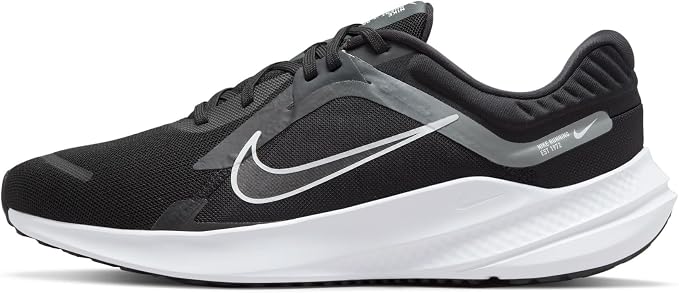 Nike Mens Quest 5 Black/White-Smoke Grey-Dk Smoke Grey Running Shoes UK 12
