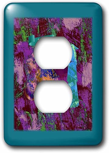 3dRose Image of Girl Graduate, Abstract Sphere, Maroon, Green,... - Light Switch Covers (lsp-374517-6)