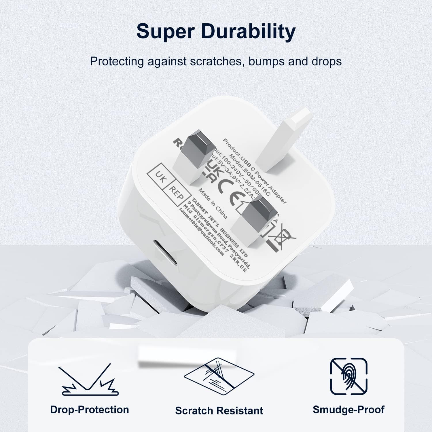 UGKENT USB C Plug for iPhone 17 16 Charger,New i 15 Type C Fast Charging Plug Adaptor UK 25W USBC Port Super Quick Charge Compatible with i Phone 17 Pro Max Air 16e 16 Plus 16 Pro Max 15 14 13 12 11 — view 3