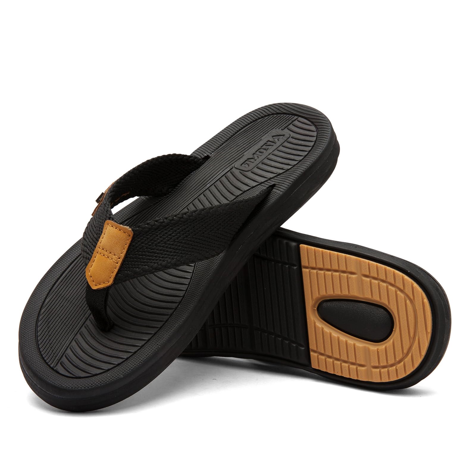 Harxxitd Mens Flip Flops Summer Beach Sandals Indoor Outdoor Shower Walking | Ultra lightweight, anti-slip EVA rubber sole, thong slides for beach, pool, shower, outdoor walking and daily casual use