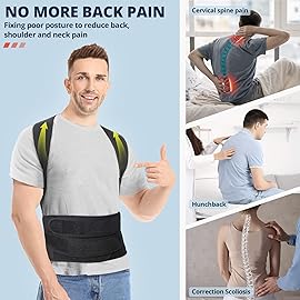 Fitsupport Back Brace Posture Corrector for Women and Men Back Lumbar Support Shoulder Posture Support for Improve Posture Provide and Back Pain Relief