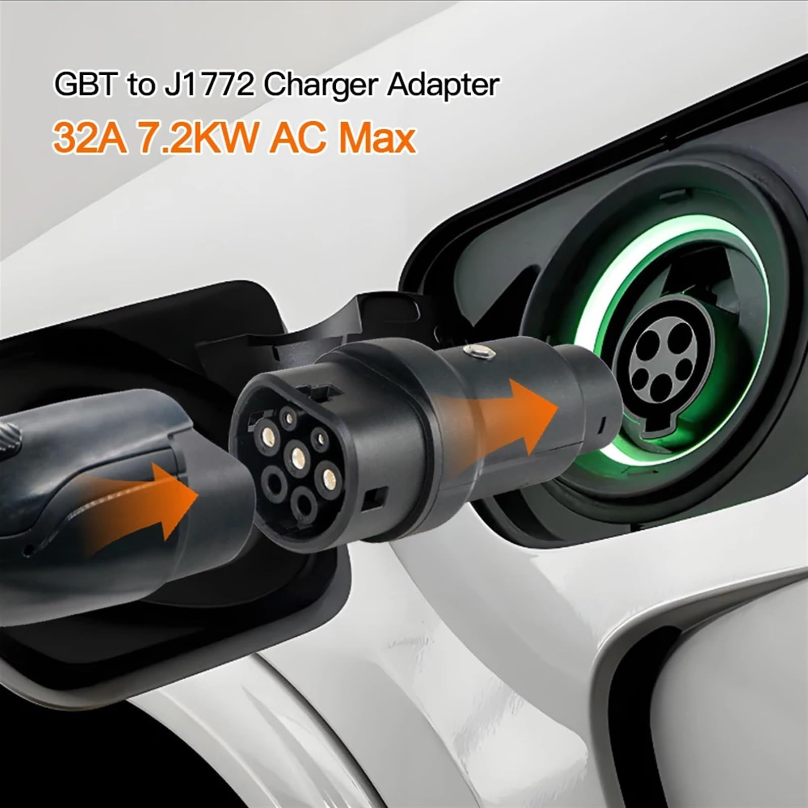 EV-adapter voor oplader type 1 naar GBT 32A type 1 J1772, 4 stuks, voor elektrische auto, Chinese versie met GB/T oplaadstekker