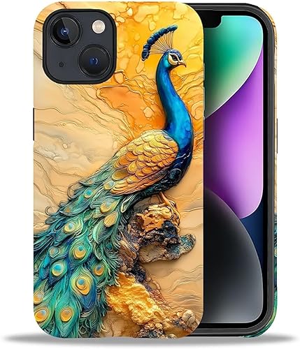 Miniatura 75 de DAIZAG Funda compatible con iPhone 11 Pro Max, hermosa carcasa rígida híbrida de plástico TPU con diseño de pájaro colorido + funda protectora de