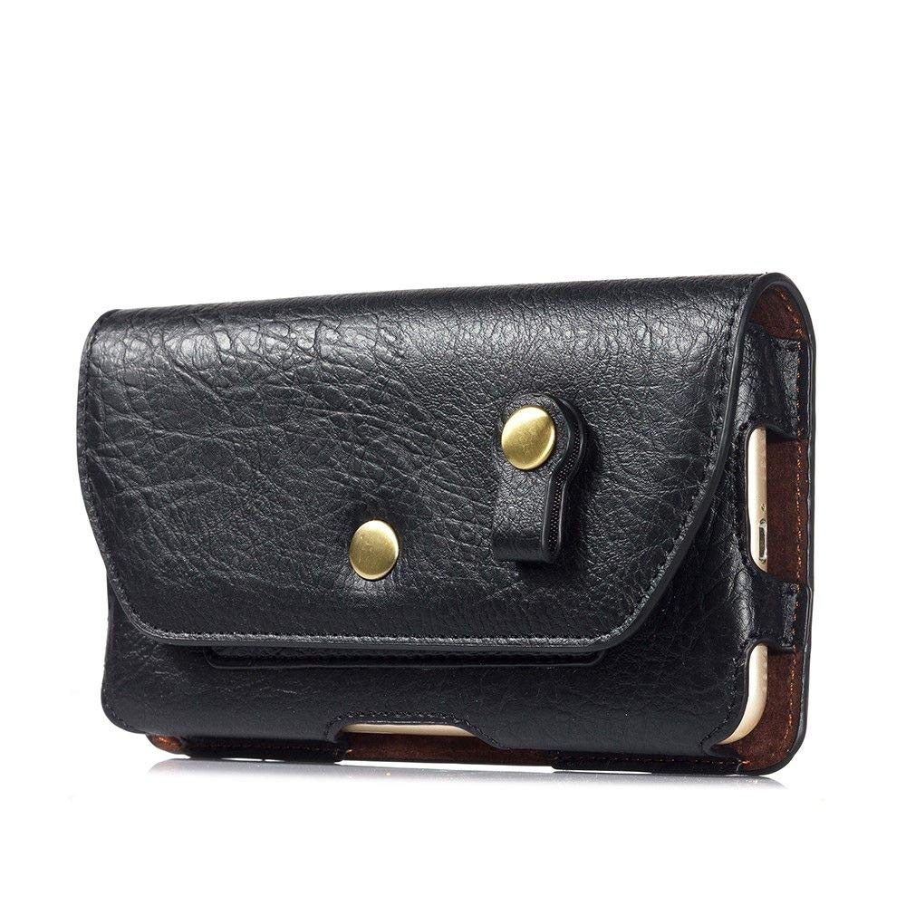 DFV mobile - Case Horizontal Leather Belt Clip with Earphone Holder for KULT BEYOND - Black