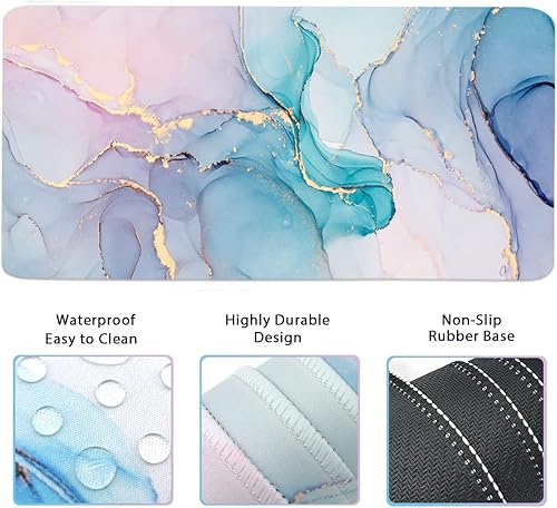 Miniatura 2 de Alfombrilla de ratón ergonómica grande y reposamuñecas para teclado, almohadilla de escritorio para teclado y ratón, alfombrilla de mouse grande