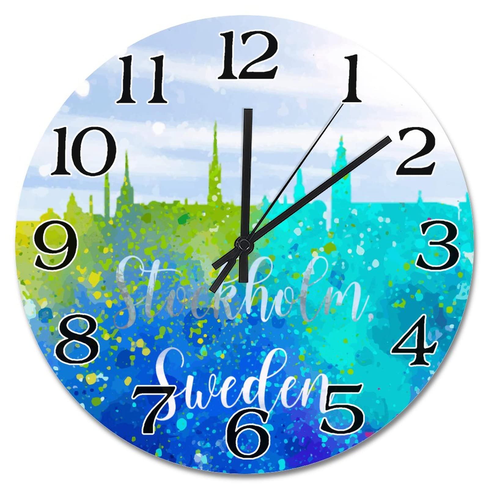 Horloge murale en bois 38,1 cm silencieuse pour stopper le tic-tac