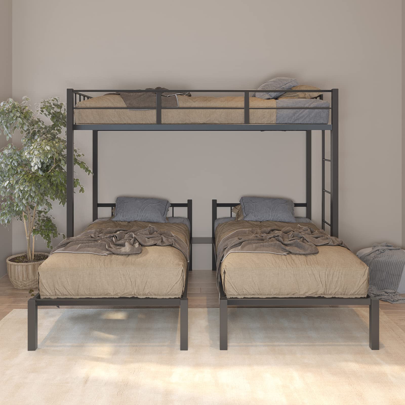 Buy Garhelper Metal Triple Bunk Beds,Twin Over Twin & Twin Bunk Bed